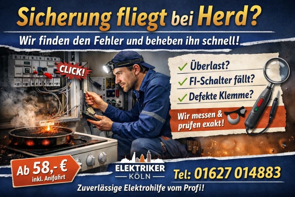 Sicherung fliegt bei Herd