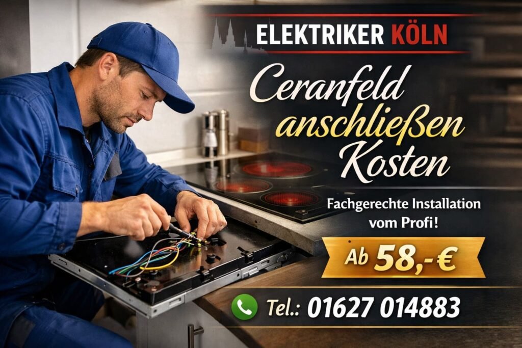 Ceranfeld anschließen Kosten – transparent & fair.Ab 58 €