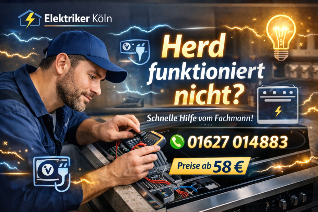 Elektriker Köln repariert Herd funktioniert nicht – Service ab 58€