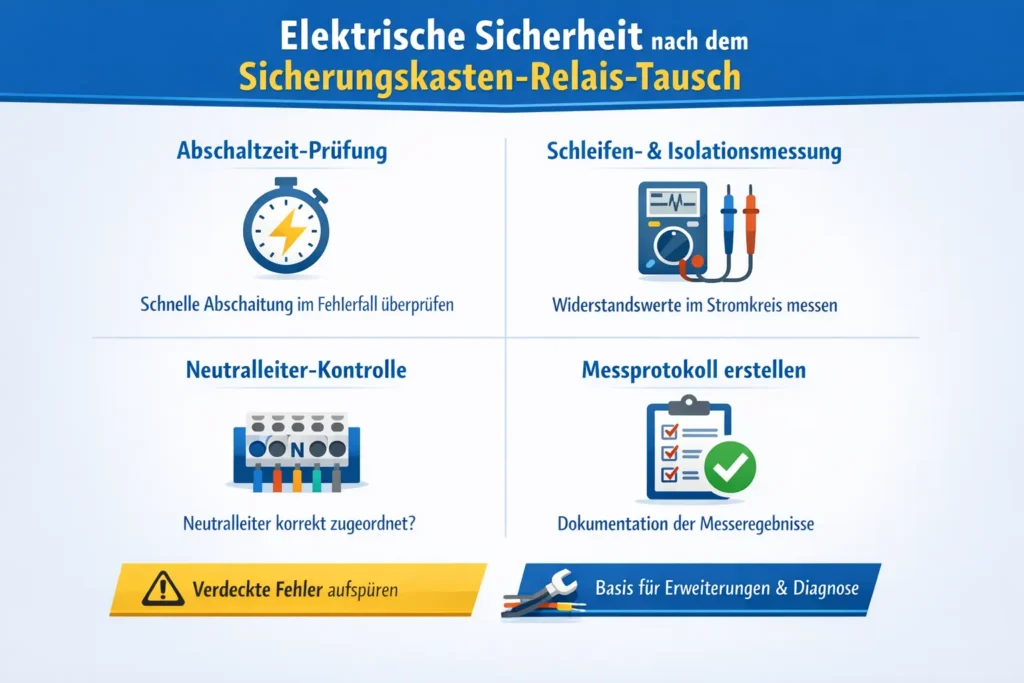 Wie Sie nach dem sicherungskasten relais die elektrische Sicherheit prüfen lassen (Messprotokoll)