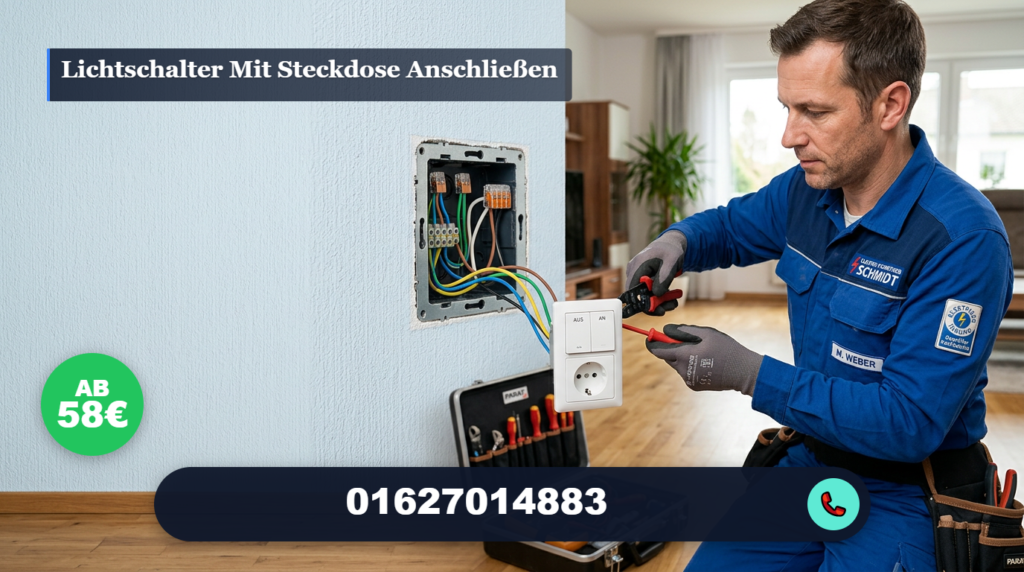 lichtschalter mit steckdose anschließen
