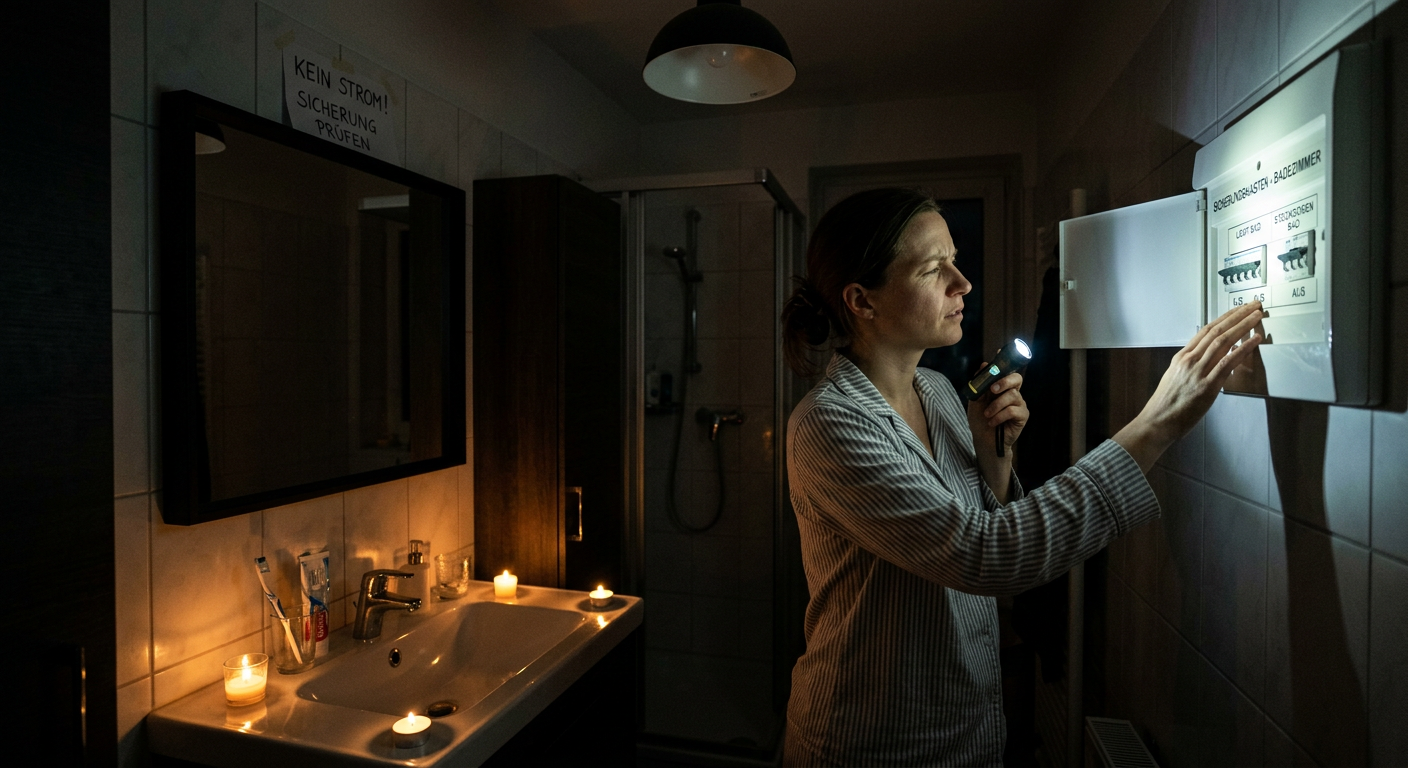kein strom im badezimmer