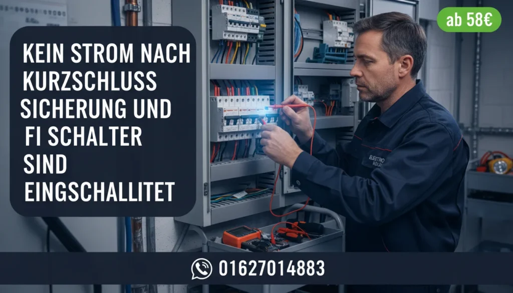 kein strom nach kurzschluss sicherung und fi schalter sind eingeschaltet