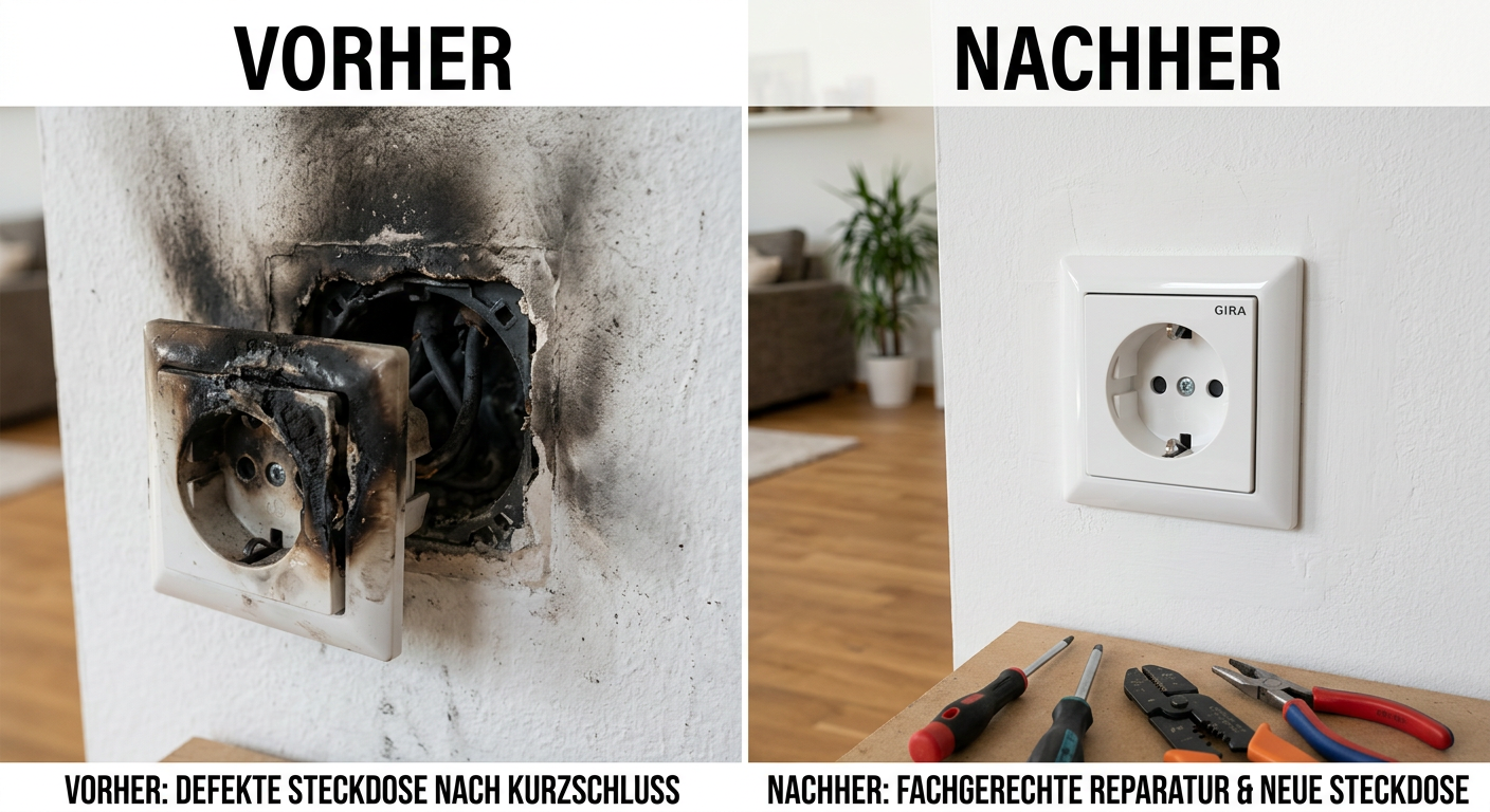 steckdose kurzschluss