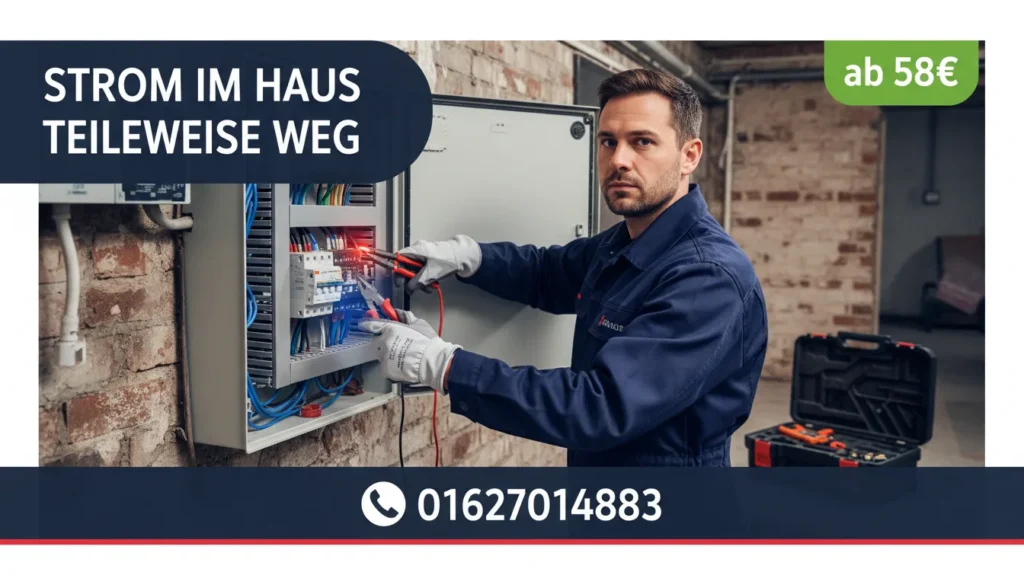 strom im haus teilweise weg